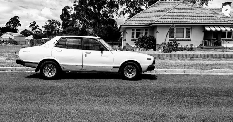 B&Bs - DATSUN 200B IN BLACK AND WHITE