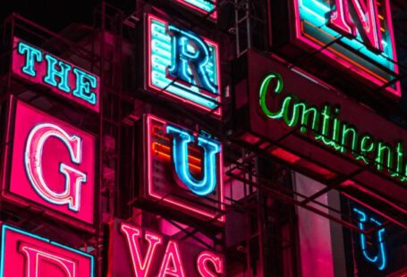 Coziest Hotels - Colorful Hotel Building Led Signage in Night Time